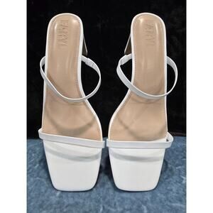 FARYL by Farylrobin* Women's Size 11-Ivory Analisa Dress Slim Heel Sandals-NWOB